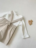 【73-100cm】サロペット ショートパンツ ベビー 韓国風 シンプル - 画像 (15)