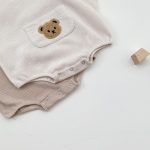 【66-90cm】ロンパース クマ柄 ポケット付き 半袖 ベビー服 - 画像 (18)