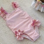 【90-140cm】水着 フラワー スウィート スイムウェア