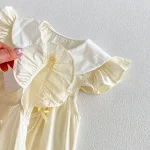 【66-140cm】 ロンパース or ワンピース ベビー フリル袖 リボン付き - 画像 (24)