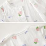 【66-90cm】ロンパース 夏新作 柔らか 総柄 ベビー服 - 画像 (13)