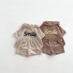 【80-120cm】セットアップ カジュアル レタープリント 半袖 上下セット - 画像 (9)