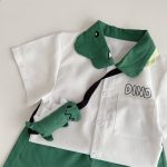 【73-100cm】セットアップ ダイナソー 可愛い トップス＆ボトムス - 画像 (12)