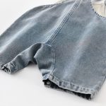 【73-100cm】セットアップ 車柄 デニム サロペット＆シャツ - 画像 (10)