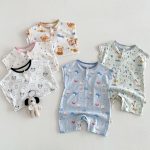 【66-90cm】ロンパース クマ柄 カートゥーン 可愛い ベビー服 - 画像 (12)
