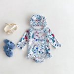【66-100cm】水着 長袖 花柄 プリント おしゃれ - 画像 (7)