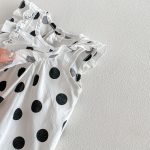 【66-90cm】ロンパース ノースリーブ ドット 可愛い ベビー服 - 画像 (7)
