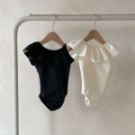 【90-130cm】水着 韓国風 無地 フリル スイムウェア - 画像 (5)