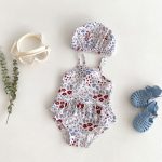 【66-100cm】水着 可愛い フラワー スイムウェア - 画像 (3)