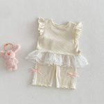 【73-110cm】シャツorパンツ フリル メッシュ  シンプル 可愛い 女の子 - 画像 (4)