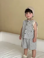 【80-150cm】チェックセットアップ or ワンピース ノースリーブ - 画像 (6)
