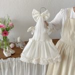 【73-100cm】ワンピース 蝶結び付き シンプル 女の子 おしゃれ - 画像 (4)