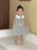 【80-150cm】チェックセットアップ or ワンピース ノースリーブ - 画像 (7)