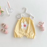 【66-90cm】サロペット フラワー柄 可愛い 赤ちゃん服 - 画像 (5)