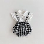 【66-100cm】トップス or サロペット ベビー チェック お出かけに - 画像 (8)