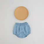 【66-100cm】デニムショートパンツ ベビー 韓国風 シンプル - 画像 (6)