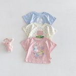 【80-150cm】Ｔシャツ 可愛い ドット 女の子 トップス - 画像 (6)