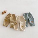 【73-120cm】パンツ ムーン柄 カジュアル 履きやすい ボトムス - 画像 (9)