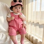 【73-100cm】サロペット ダブル ポケット 無地 カジュアル ベビー服 - 画像 (12)
