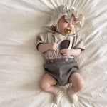 【66-90cm】サロペット ナチュラル ニット 無地 可愛い 赤ちゃん - 画像 (9)