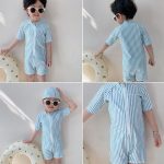 【80-130cm】水着 帽子付き 長袖 日焼け止め スイムウェア - 画像 (7)