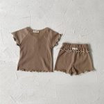 【73-100cm】ルームウェア セット ワッフル生地 着心地良い - 画像 (13)