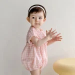 【66-90cm】ロンパース or セットアップ ベビー 韓国風 チェク柄 - 画像 (10)