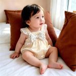 【66-90cm】ロンパース ドット 蝶結び 可愛い ベビー服