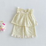 【73-110cm】セットアップ フラワー柄 フリル 女の子 - 画像 (4)