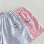 【80-130cm】セットアップ ベビー 男女兼用 リボン プリント - 画像 (10)