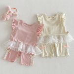 【73-110cm】シャツorパンツ フリル メッシュ  シンプル 可愛い 女の子 - 画像 (11)