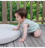 【66-90cm】ロンパース ベビー ノースリーブ チェク柄 - 画像 (6)