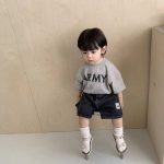 【73-100cm】半袖Tシャツ ベビー 韓国風 英字柄 - 画像 (6)