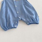 【66-90cm】サロペット ポケット付き ブルー シンプル 可愛い - 画像 (9)