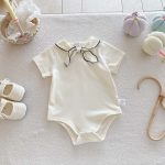 【66-90cm】ロンパース 蝶ネクタイ シンプル おしゃれ ベビー服 - 画像 (6)