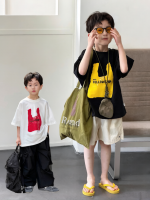 【90-160cm】半袖Tシャツ 男の子 プリント ストリート風
