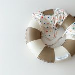 【66-100cm】水着 チェック ハート ドット スイムウェア&帽子 - 画像 (8)