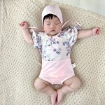 【73-120cm】水着 小花 可愛い スイムウェア＆帽子 - 画像 (5)