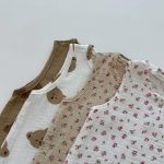 【66-90cm】ロンパース ベビー ノースリーブ 花柄 or 熊柄 - 画像 (12)