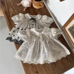 【73-100cm】シャツ or ボトムス ベビー 女の子 レース 刺繍 - 画像 (2)