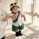 【73-100cm】セットアップ ダイナソー 可愛い トップス＆ボトムス - 画像 (4)