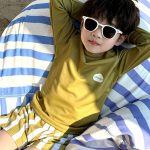 【90-120cm】水着 ストライプ 履きやすい スイムウェア - 画像 (2)
