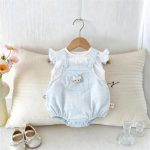 【66-90cm】ロンパース＆シャツブルーチェック - 画像 (4)
