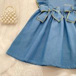 【66-130cm】デニムロンパースorワンピース 姉妹服 ダブル 蝶結び付き - 画像 (18)