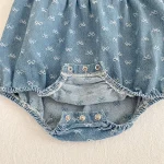 【66-130cm】ロンパース or ワンピース 肩フリル リボン柄 - 画像 (26)