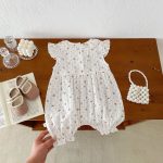 【66-90cm】オールインワン フラワー柄 ベビー服 - 画像 (5)
