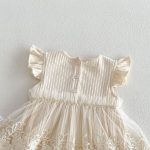 【66-90cm】ロンパース ベビー おしゃれ 肩フリル レース - 画像 (10)