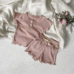 【73-100cm】ルームウェア セット ワッフル生地 着心地良い - 画像 (5)