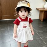 【73-120cm】ワンピース 可愛い チェリー柄