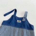 【予約販売】【73-100cm】サロペット ブルー ストライプ カジュアル ベビー服 - 画像 (4)